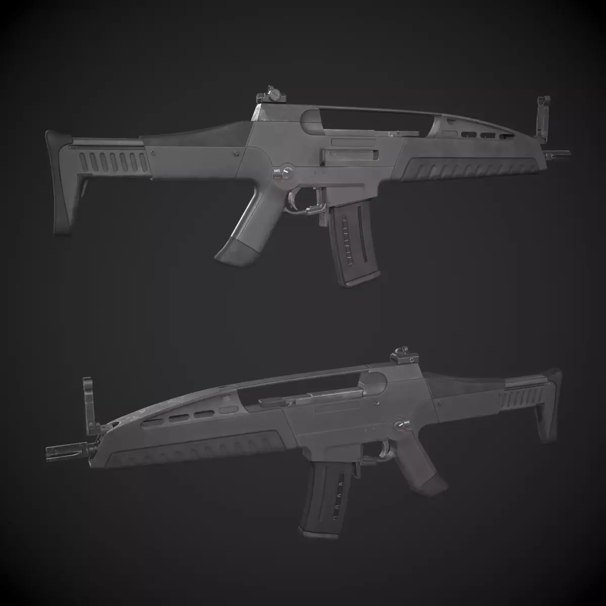 HK Light Rifle 8 Low-poly 3D model