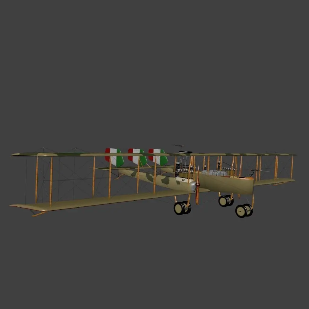 Caproni Ca 3 Low-poly 3D model