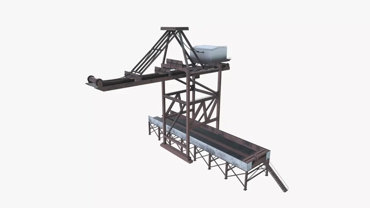 Ore Crane Low-poly 3D model