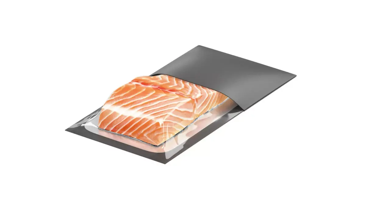 Black Salmon Carton Pack - fish cardboard container 3D model