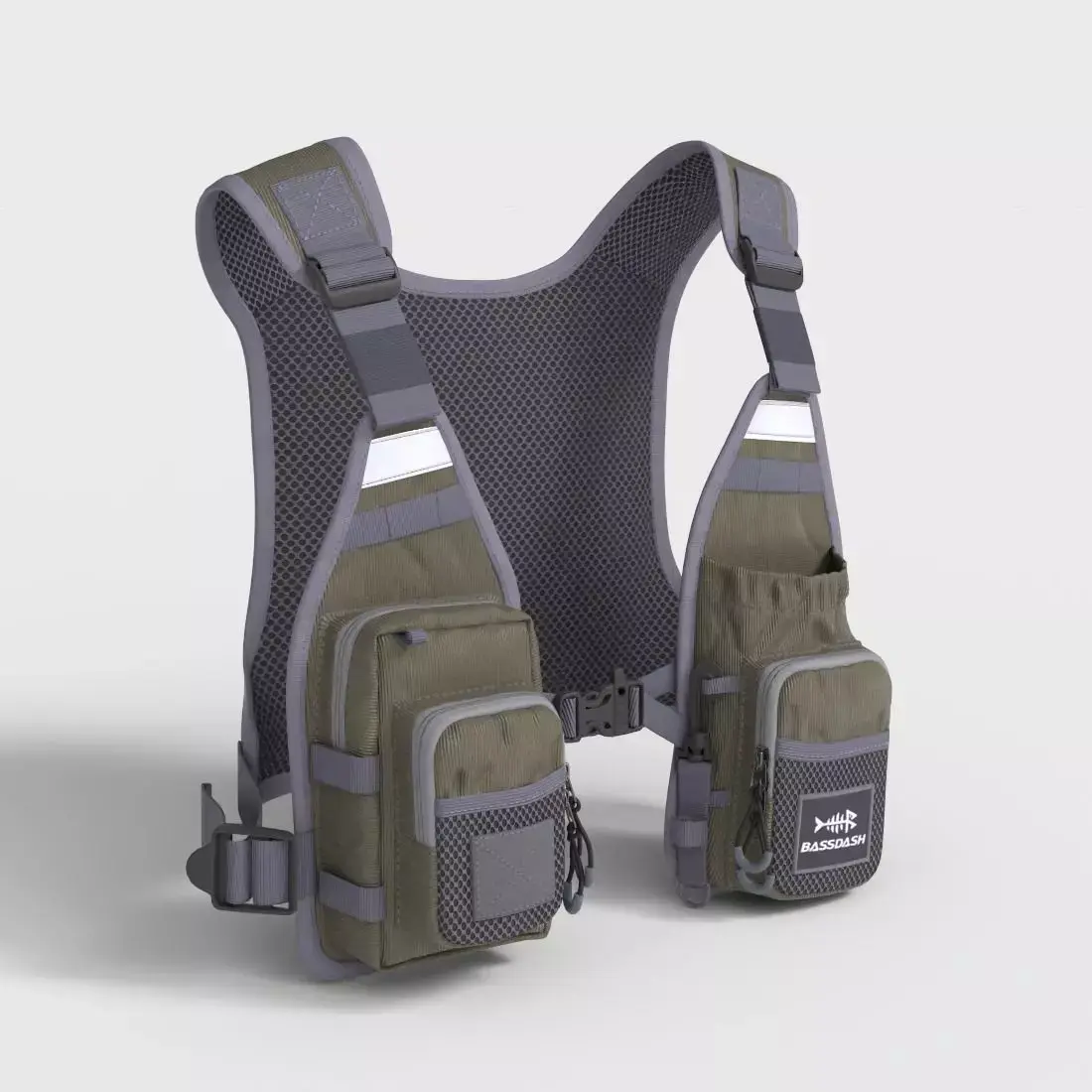 BASSDASH FISHING VEST Low-poly 3D model