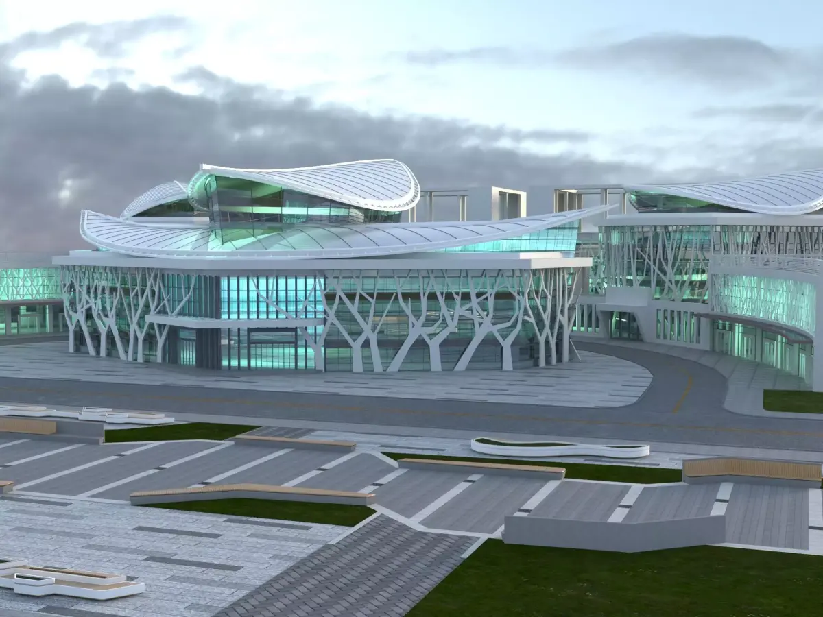 Futuristic Museum 1 3D model