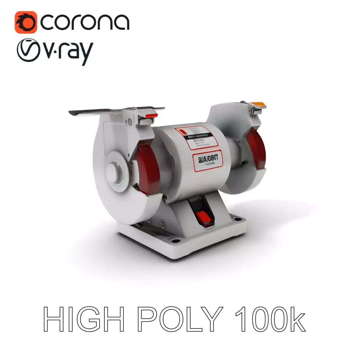 Bench Grinder Model Pack for Industrial and Workshop Scenes Low-poly 3D model