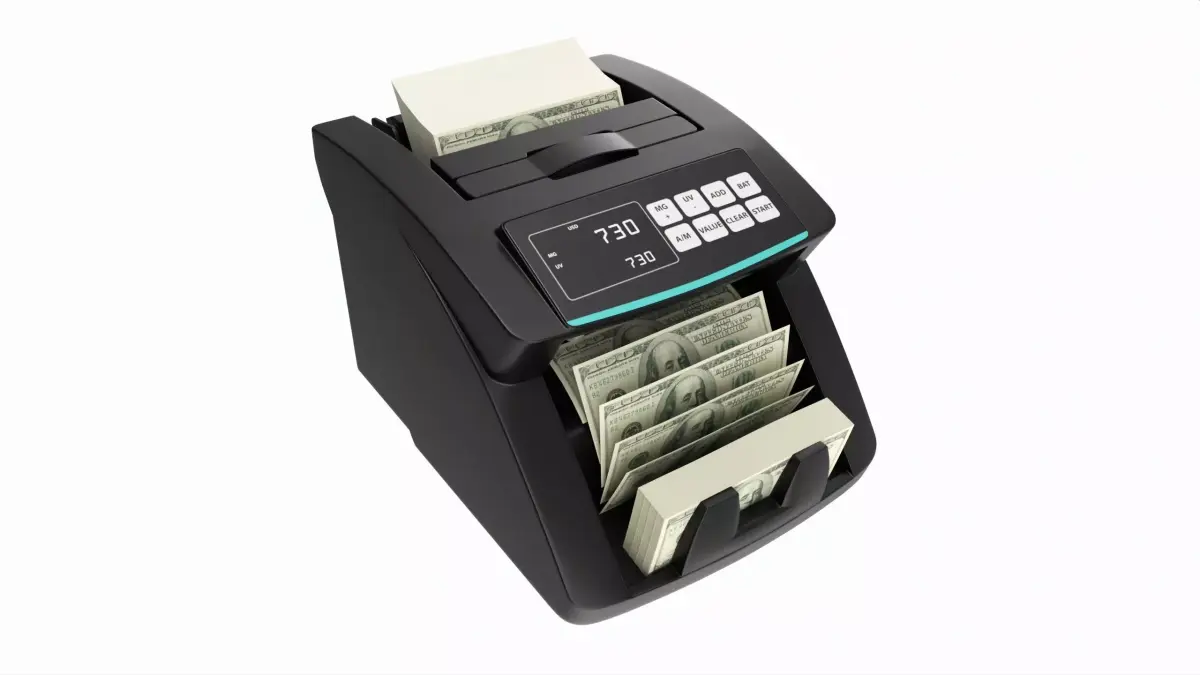 Electronic money counting machine 3D model