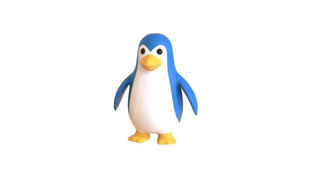 Cartoon Penguin v003  Low-poly 3D model