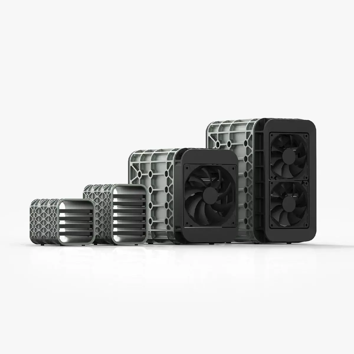 AERO SPACE HARD DRIVE ENCLOSURES - SSD - HDD - 4 OR 6 DRIVE 3D print model