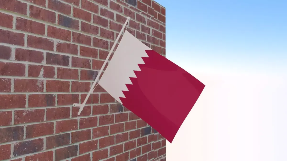 Flag of Qatar 3D model