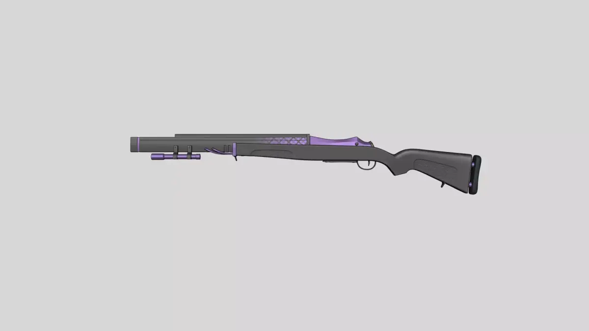 Sci-Fi M1 Garand Rifle - Gun Weaponry Low-poly 3D model