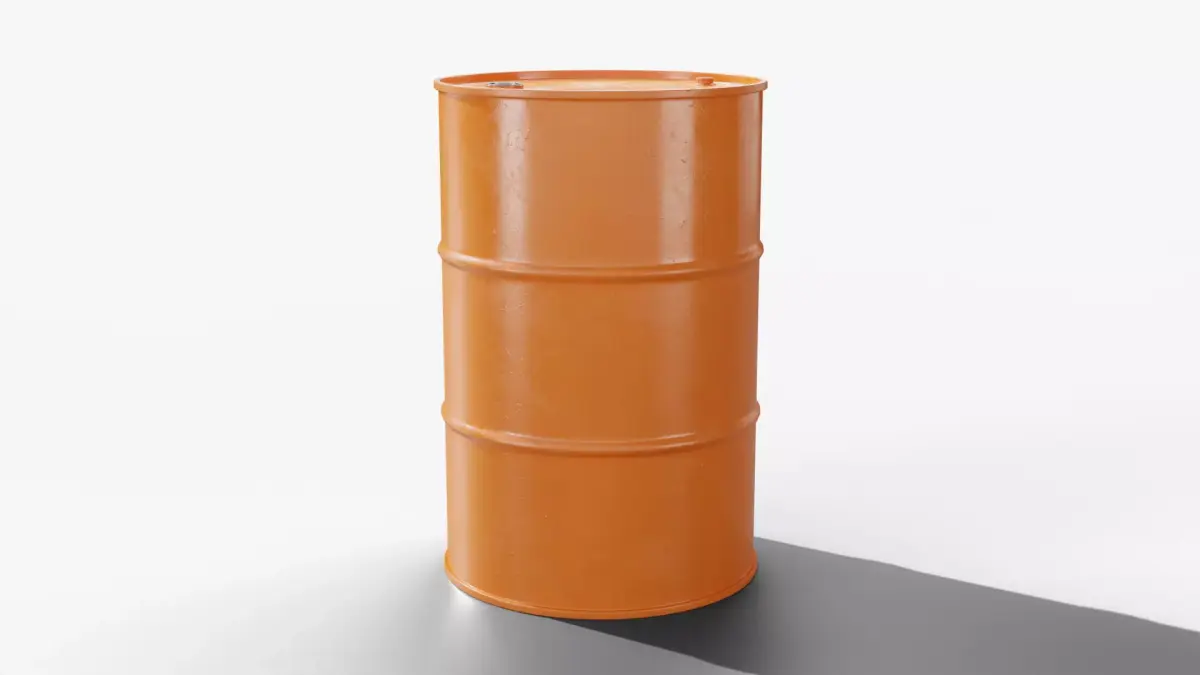 Steel Barrel - Orange - Clean 3D model