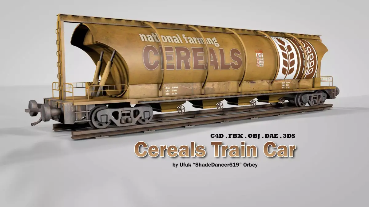 Cereals Train Wagon 3D model