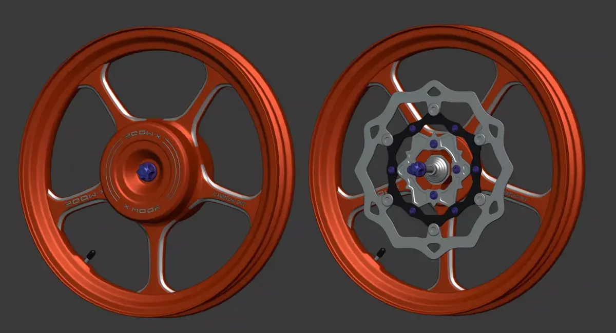 Rims X-Mode Low-poly 3D model