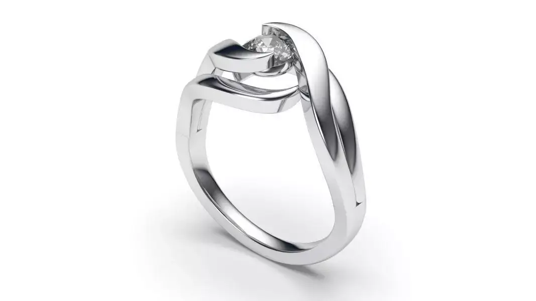 solitaire with ring sizes  8 part S100 3D print model