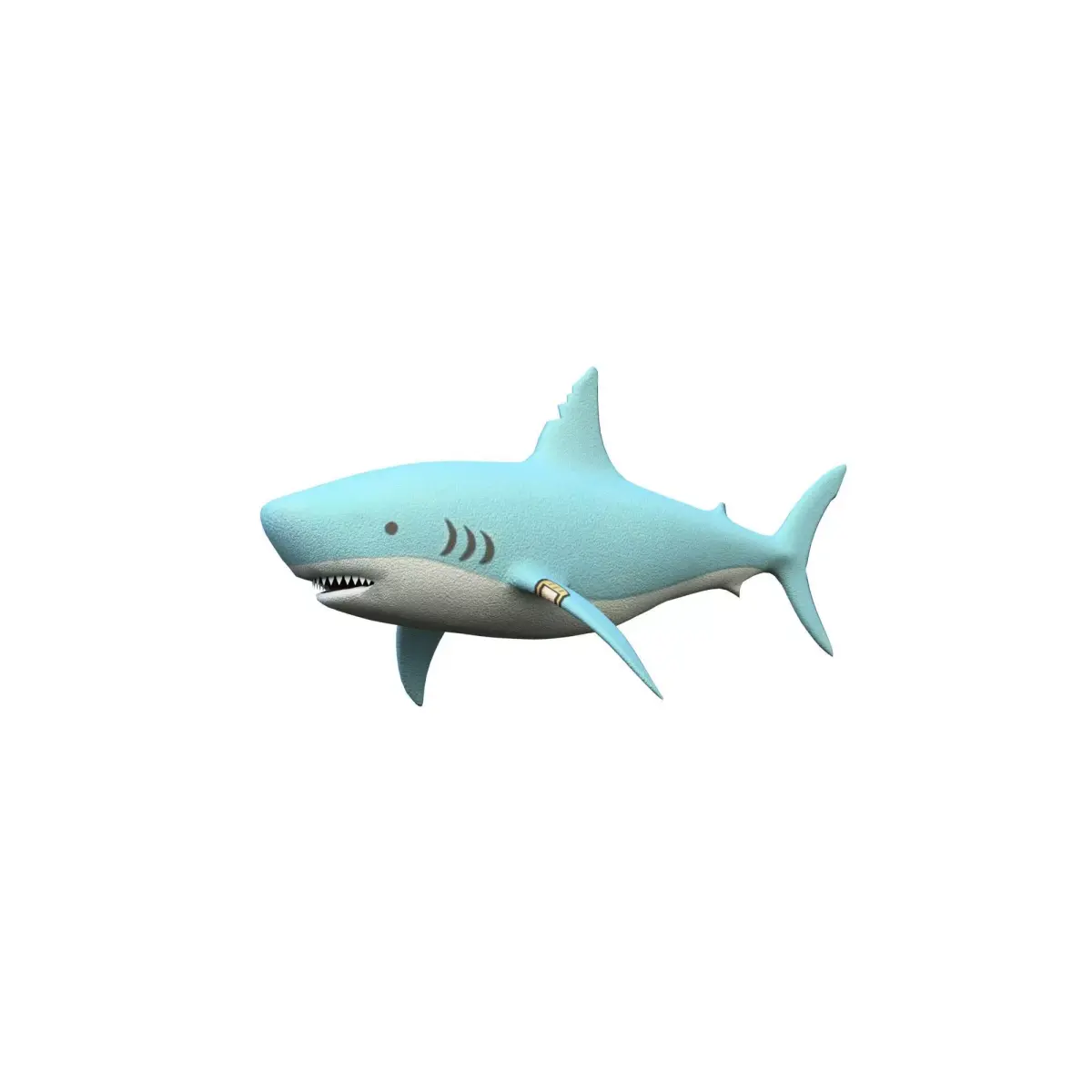 Stuffed shark - Tiburon de peluche Low-poly 3D model