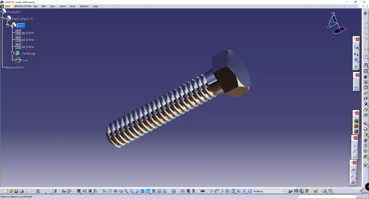 Screw 3D model 2