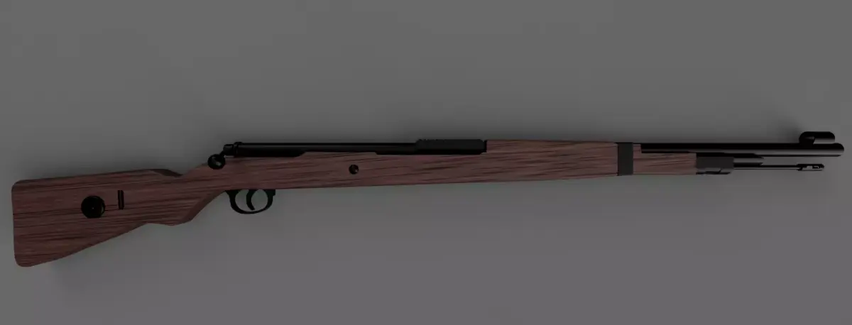 Karabiner 98k Low-poly 3D model