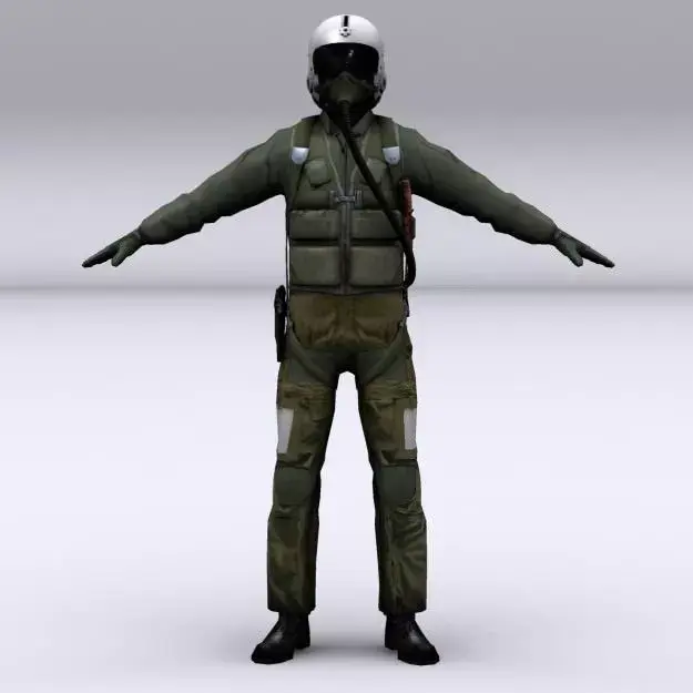 Fighter pilot 3D model purchase