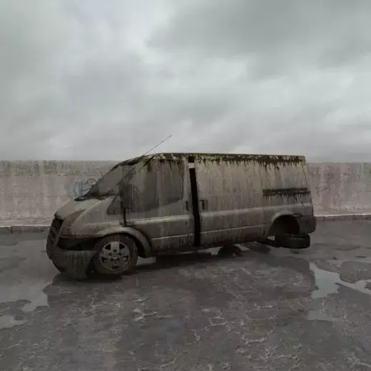 destroyed van 014 am165 3D model