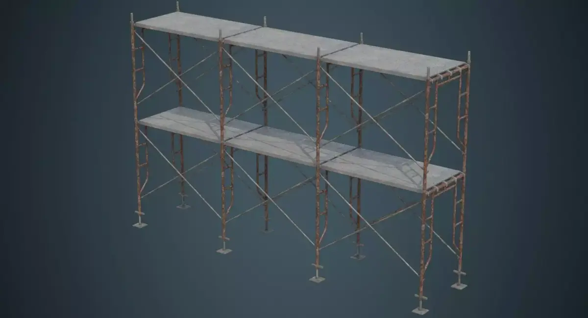 Scaffold 2B Low-poly 3D model