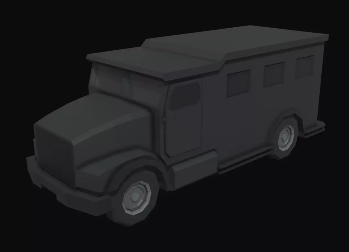 Swat Van Low Poly Low-poly 3D model