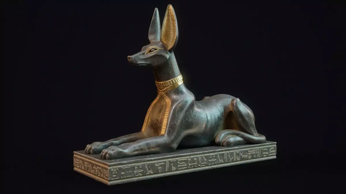 Anubis Statue - Ancient Egyptian Guardian of the Dead Low-poly 3D model