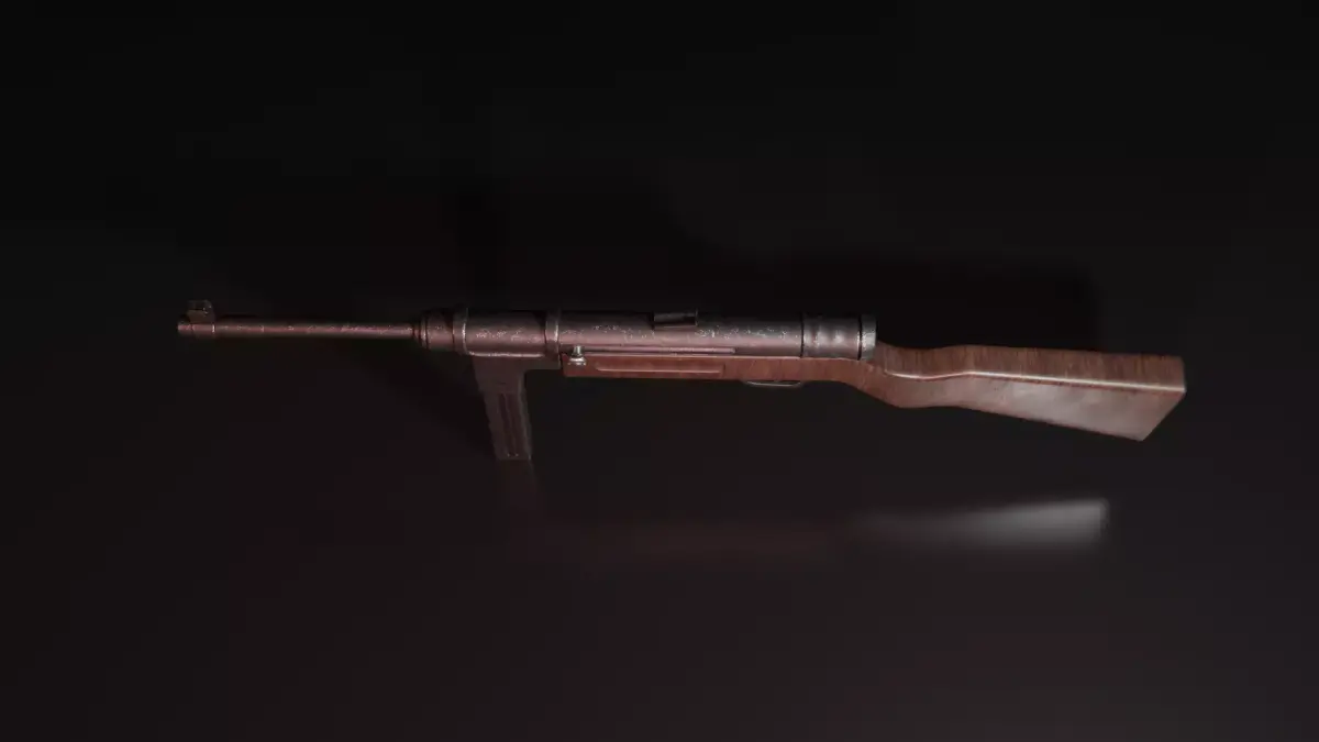 mp40gun wooden gun 3D model