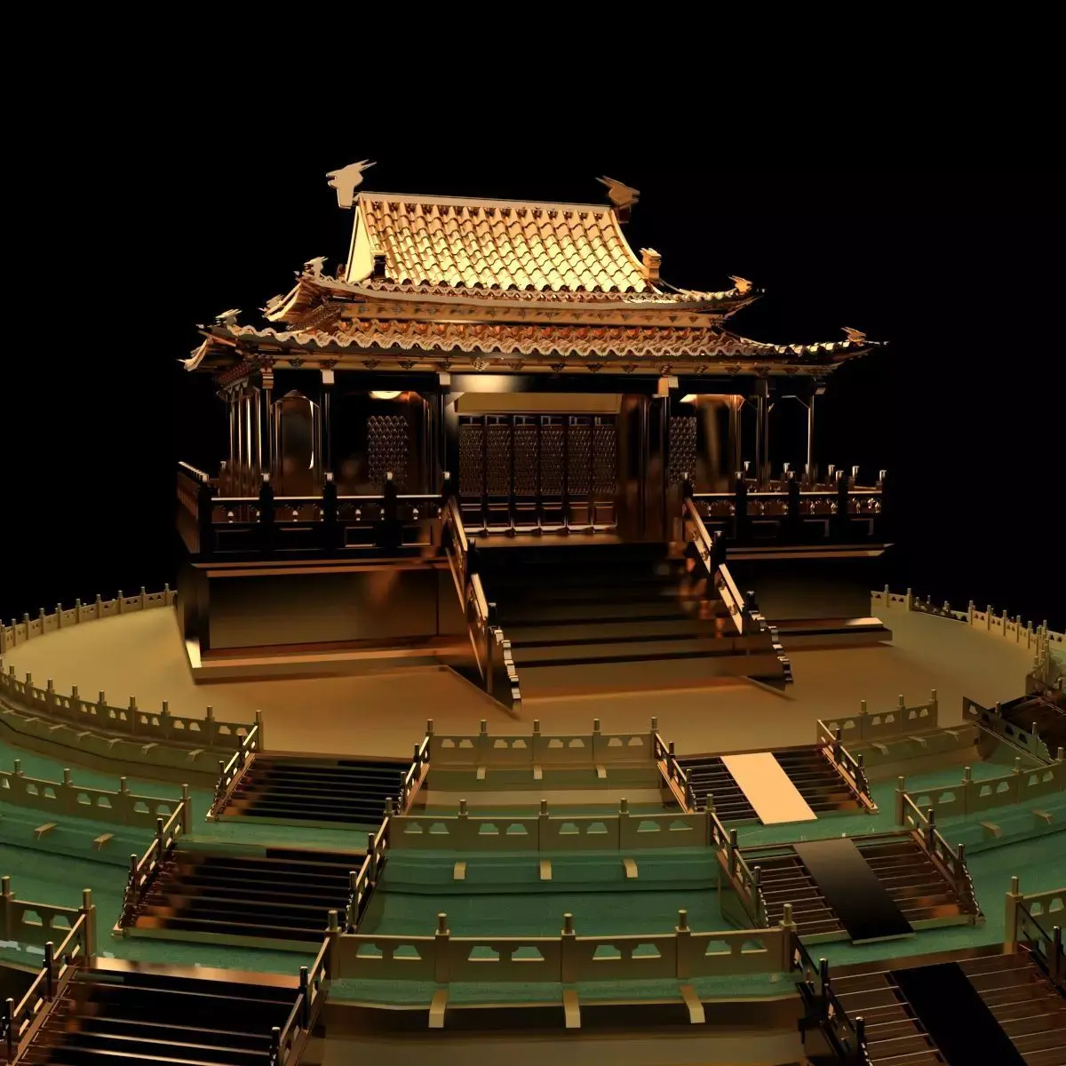 Chinese ancient  house   3D model buy