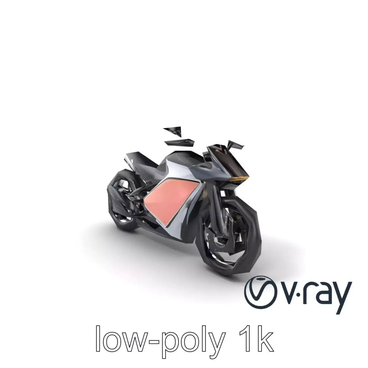 ThunderVolt Hybrid Motorcycle model pack Low-poly 3D model