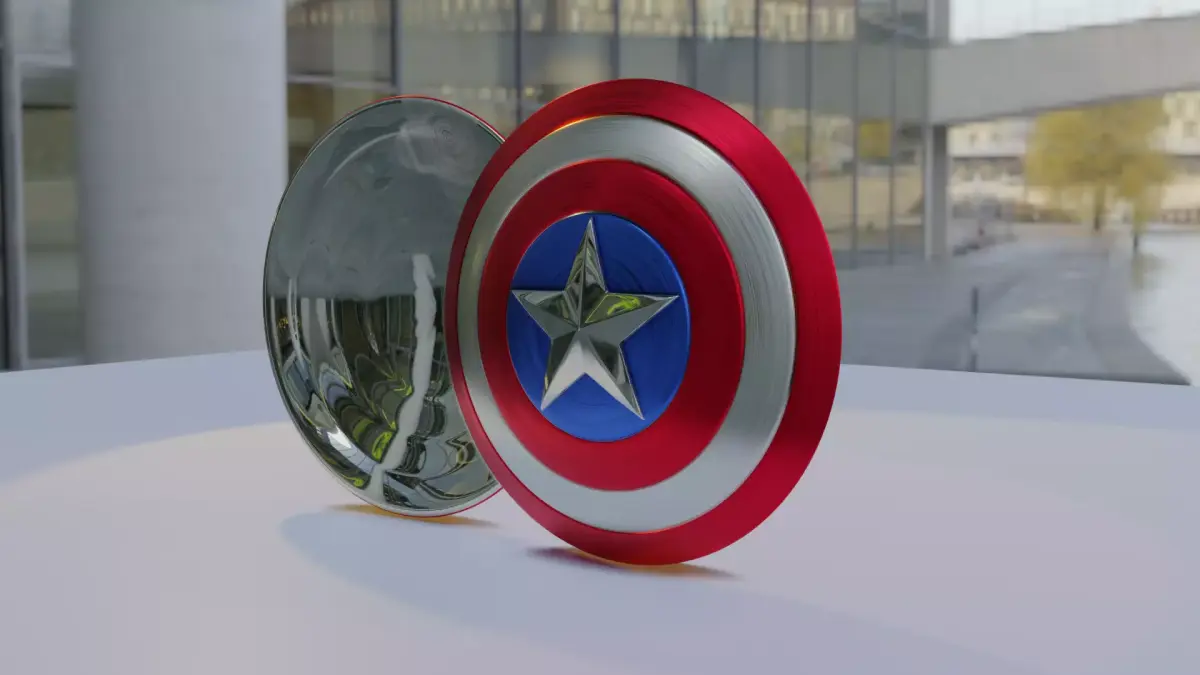 Shield Capitain America Marvel prop 3D model