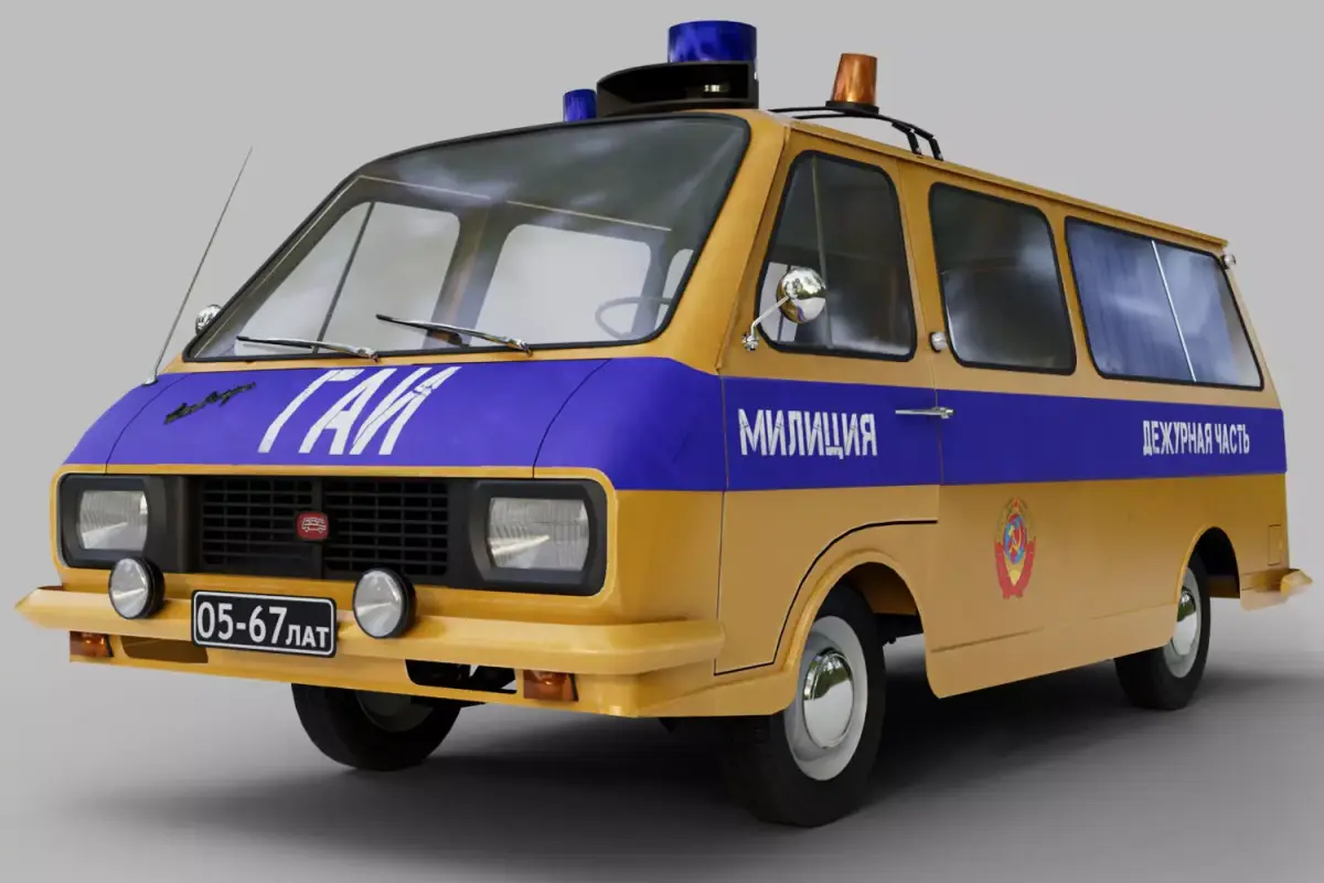 RAF-2203 police Low-poly 3D model