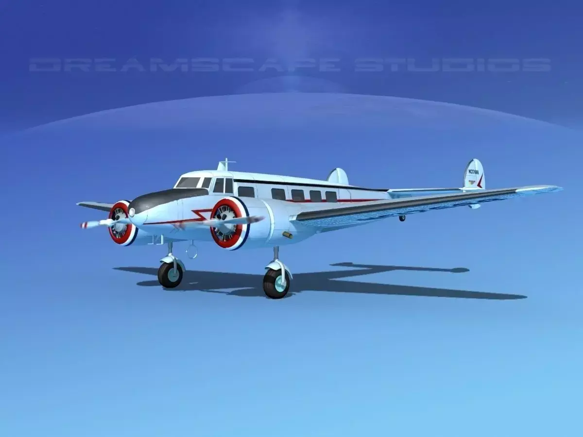 Lockheed L10 Electra Marshall 3D model