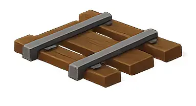 Miniature train track segment 3D model