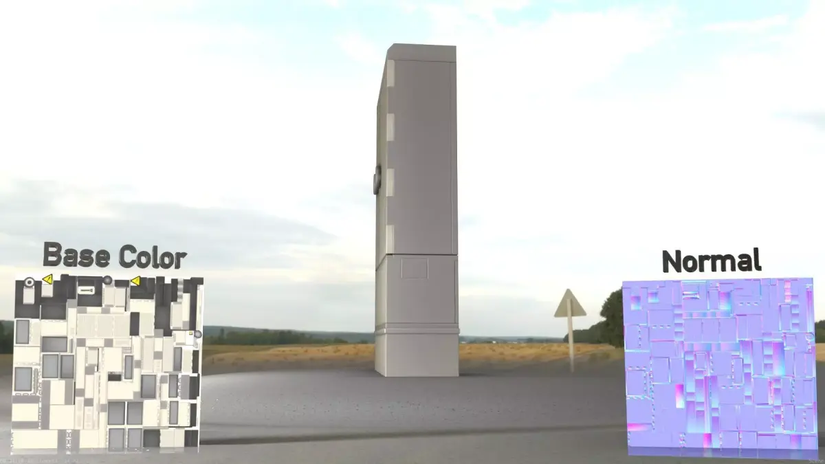 Electrical Distribution Cabinet 161 Low-poly 3D model