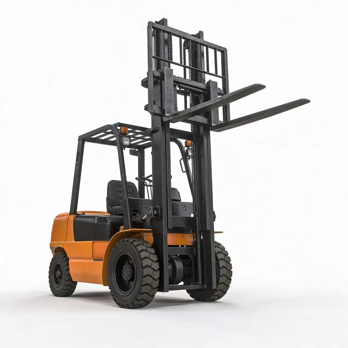 Industrial Warehouse Forklift 3D Model Low-poly 3D model