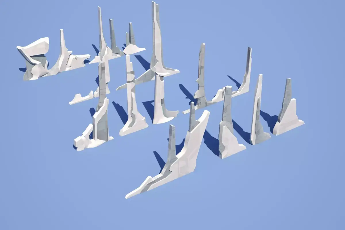  DNMK architecture set 4 3D model