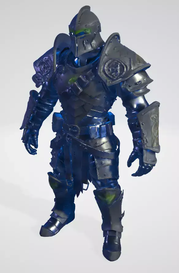 Knight Ghost Armour  Low-poly 3D model