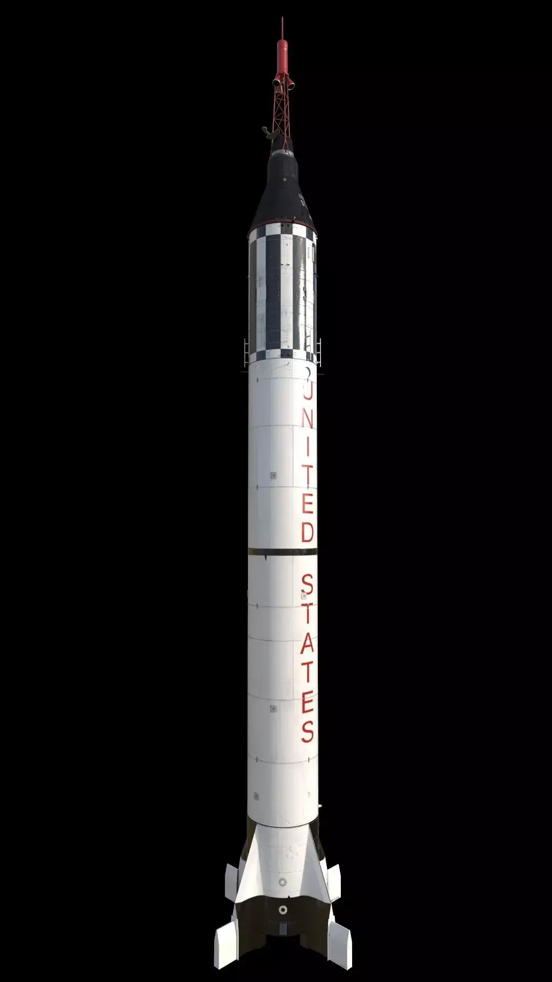 High quality 3d model Mercury-Redstone rocket 3D model