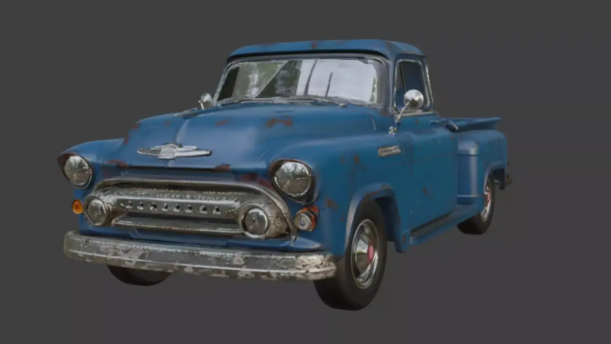 Old Pickup Truck 3D Model 3D model