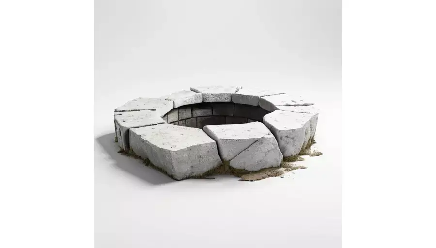 Ancient Fantasy Stone Well Ruin for 3D print 3D model