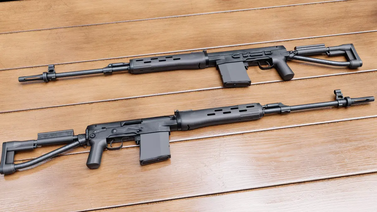SVDK rifle Low-poly 3D model