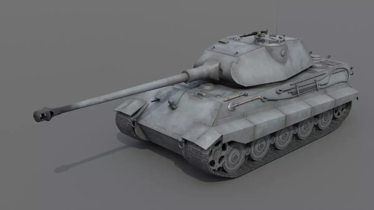 Panzerkampfwagen Tiger Ausf B P Heavy Tank Low-poly 3D model
