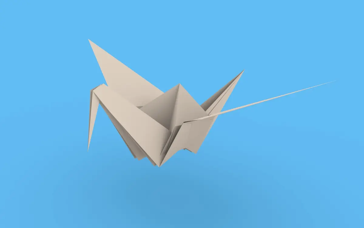 Origami Paper Crane Animated 3D model purchase
