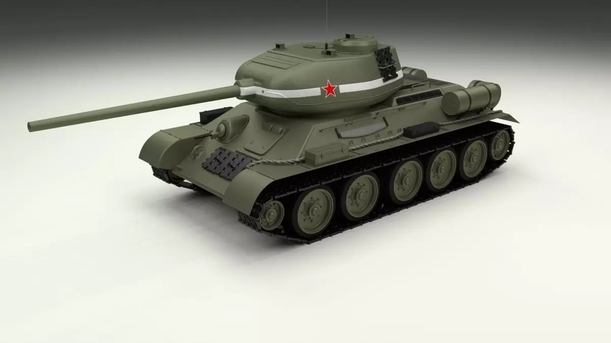 T-34 85 Tank 3D model purchase