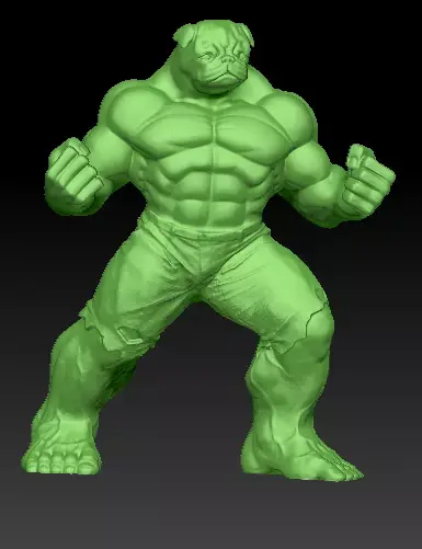MUSCLE PUG V2 Free 3D print model