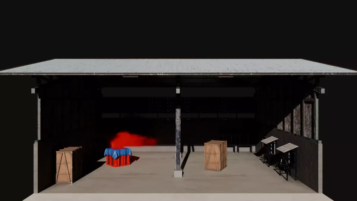 Sanhok Raised Hangar PUBG 3D model