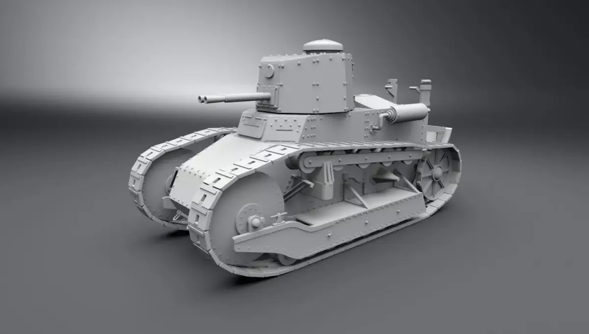 Fiat 3000 scale model 3D print model