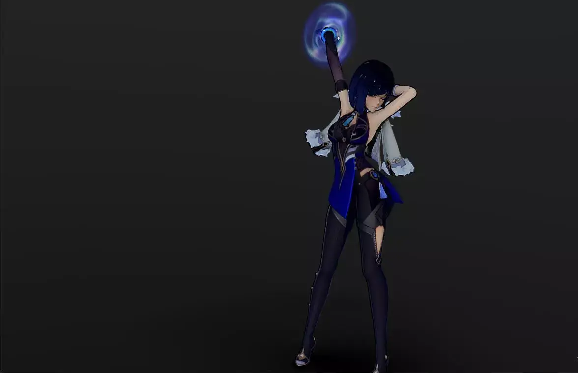 Genshin Impact - Yelan Pose Low-poly 3D model