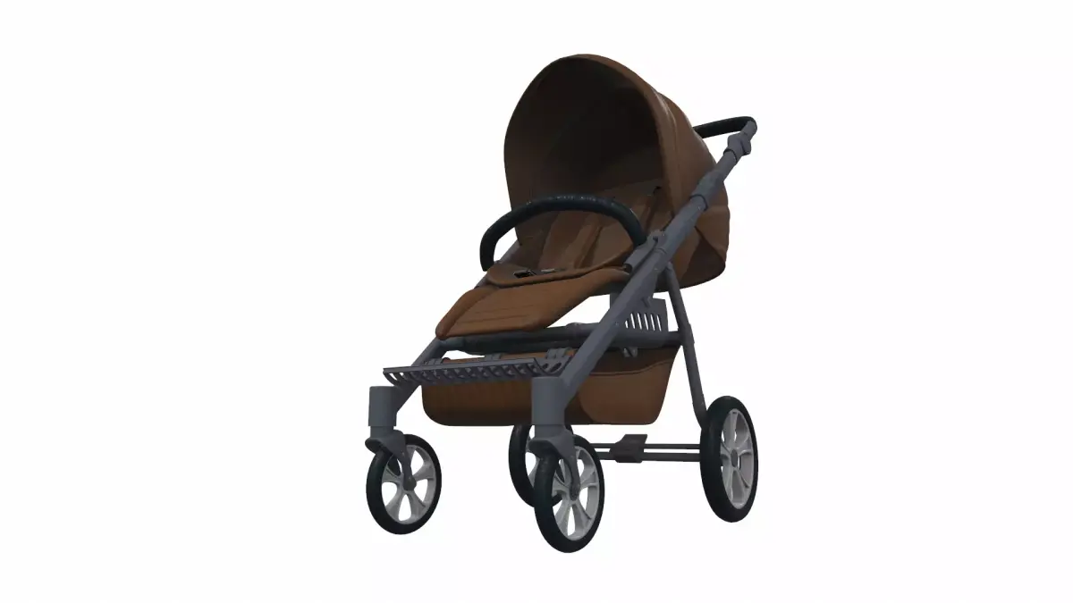 Baby stroller 10 3D model