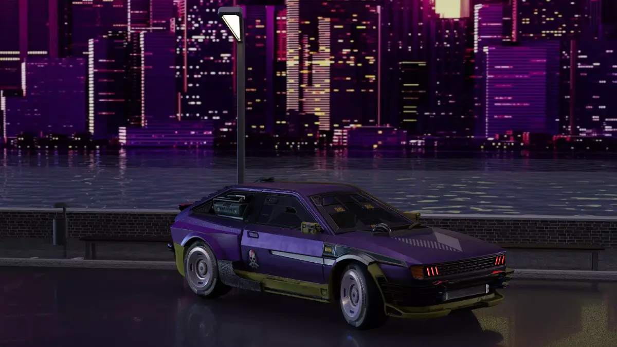 CyberCar car Free low-poly 3D model