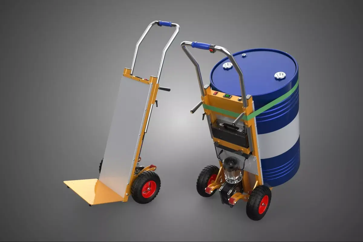 ELECTRIC HANDTRUCK HAND TRUCK CART TROLLEY DOLLY OIL DRUM BARREL 3D model