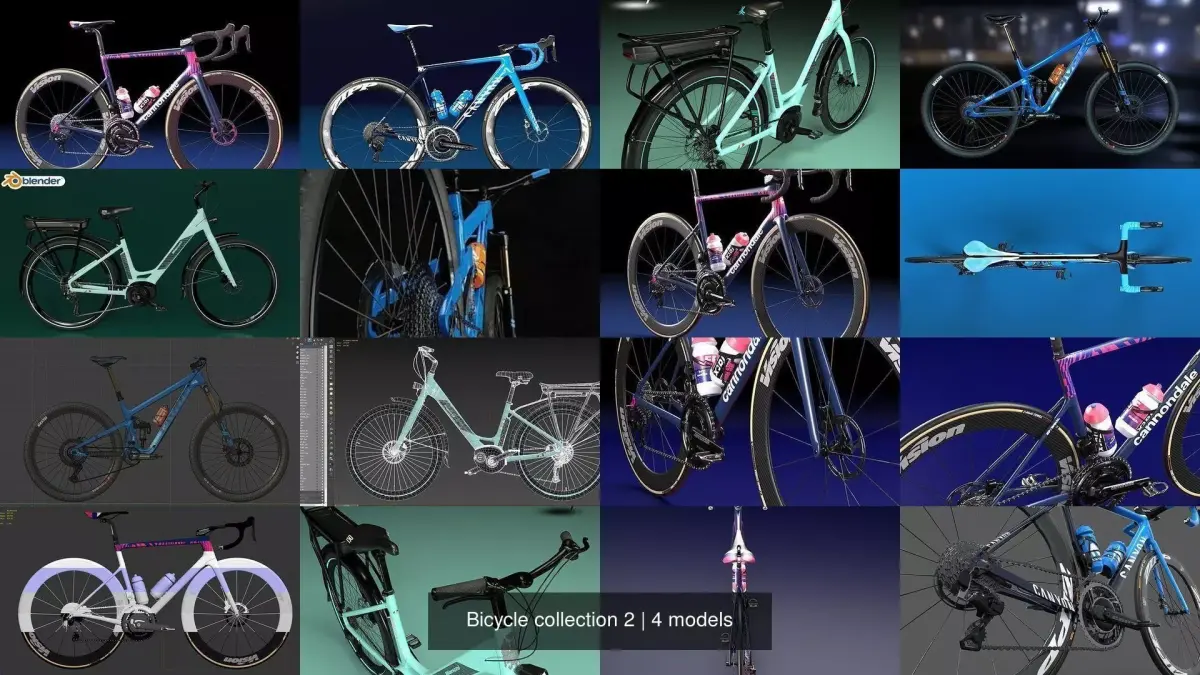 Bicycle collection 2 3D Model Pack